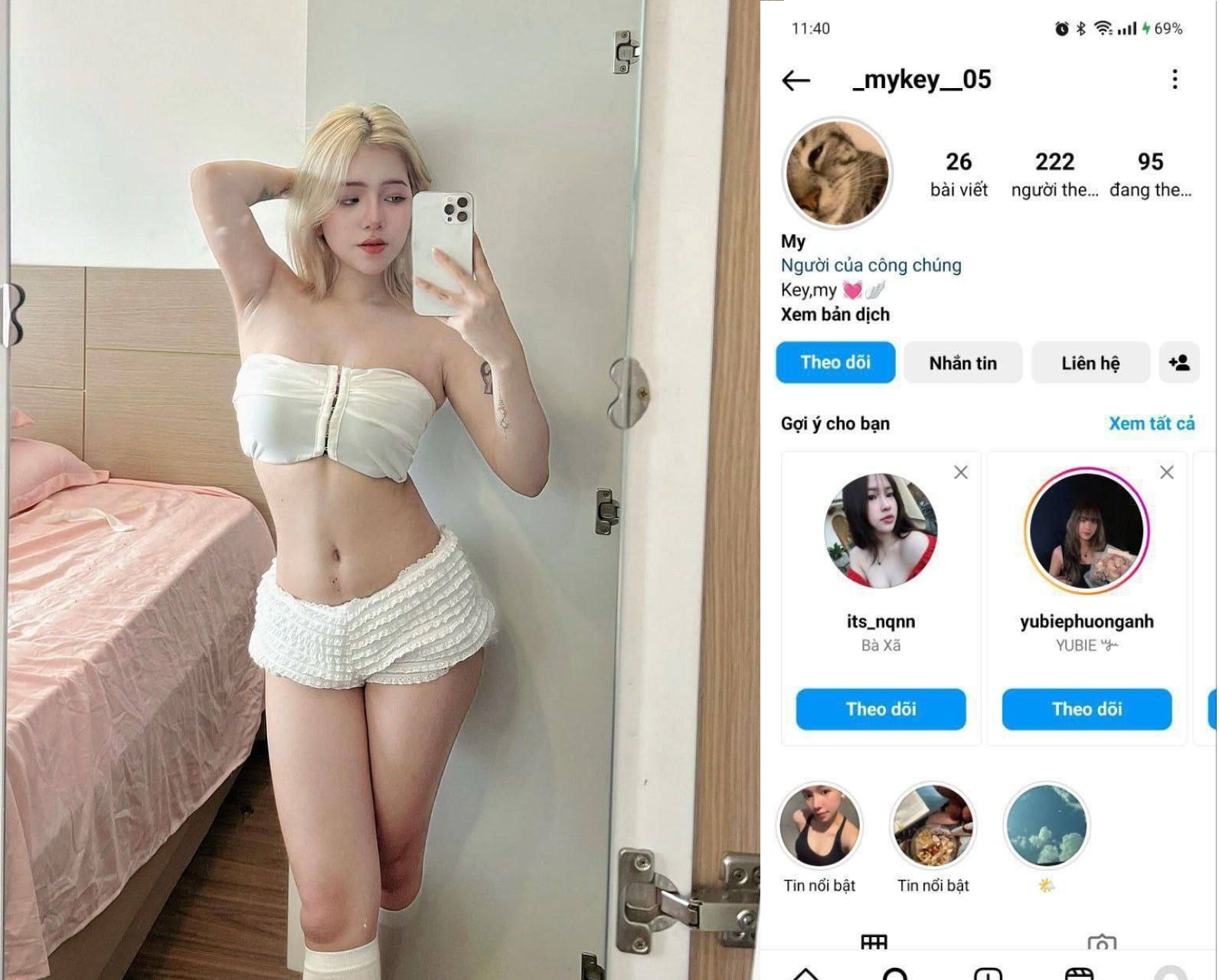Mykey cô gái quyến rũ dịu dàng khêu gợi