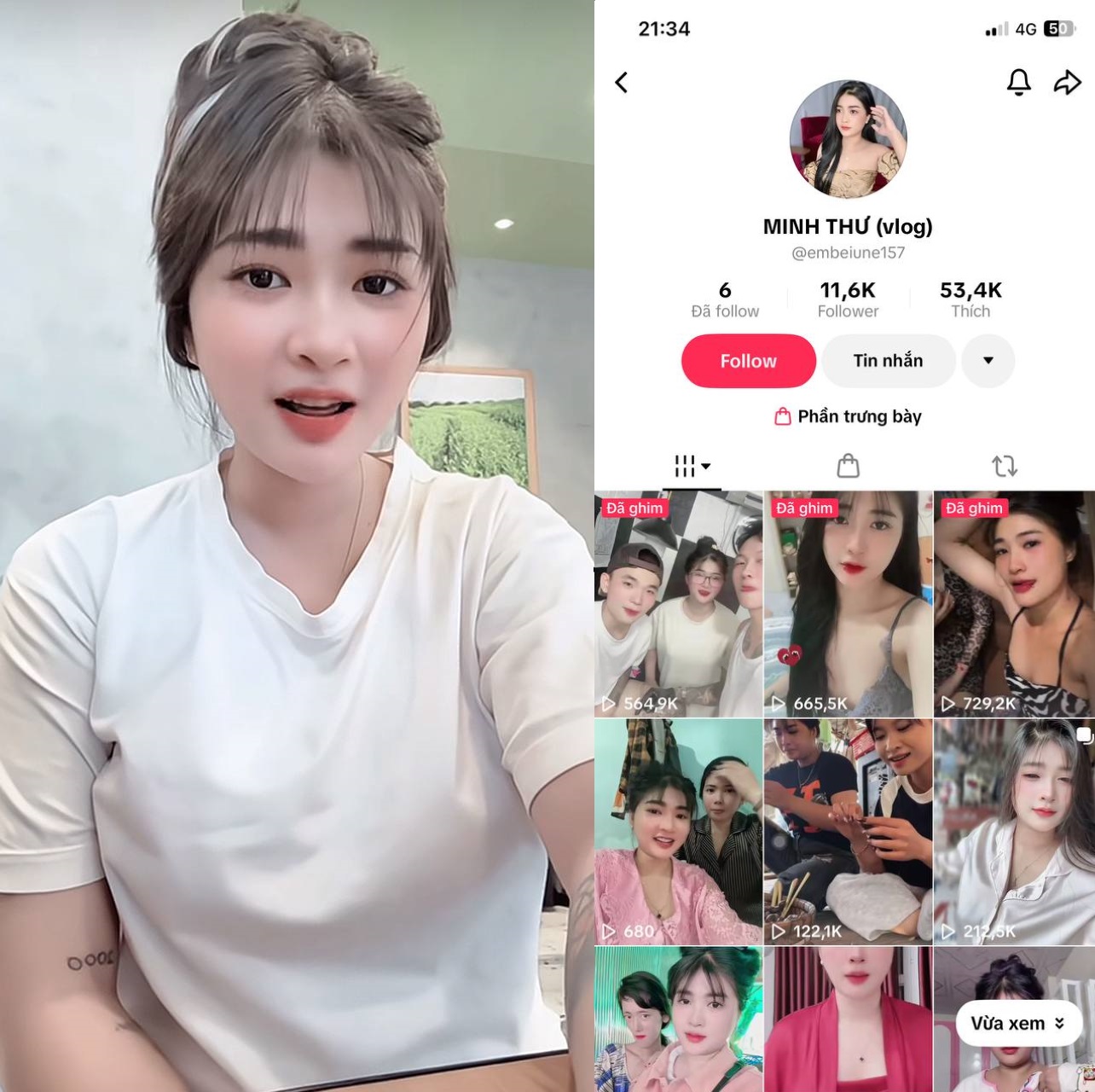 Clip nóng idol TikTok Minh Thư